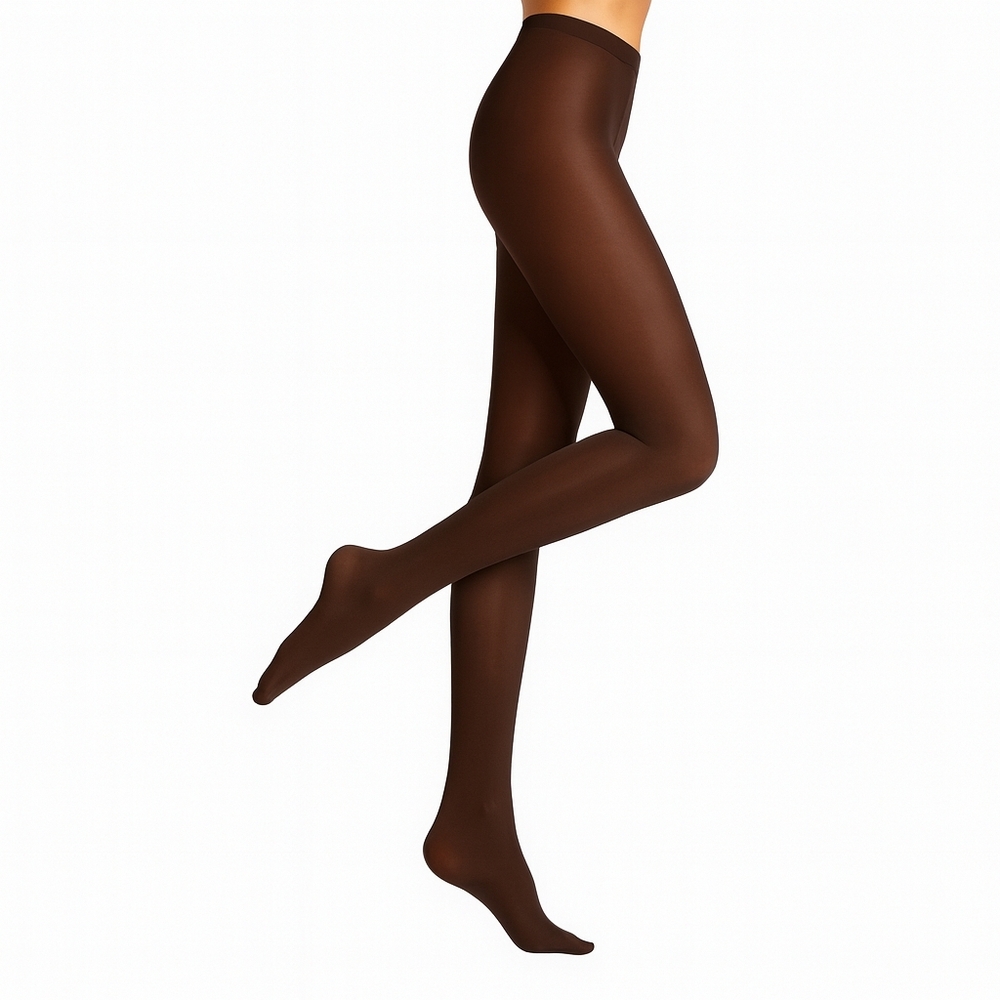 Women’s 50 Denier Footed Tights Brown Made in Italy | XS S M L